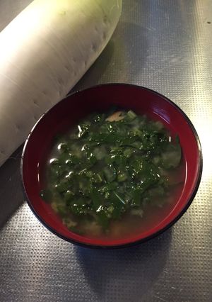 大根の葉のお味噌汁-レシピのメイン写真