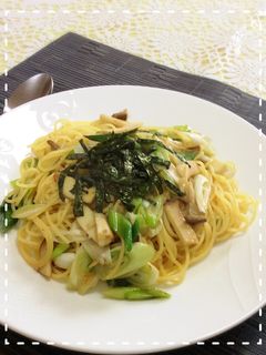 ネギとエリンギの麺つゆクリームパスタ-レシピのメイン写真