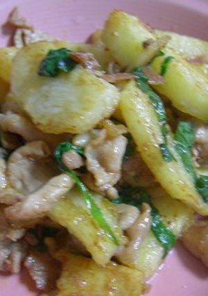 長芋と豚肉のサクッふわ炒め-レシピのメイン写真