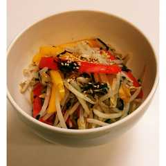 A picture of もやし&パプリカの海苔あえ♪.