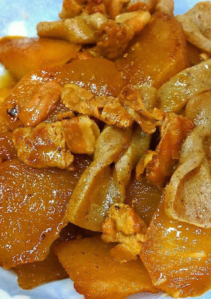 ご飯が進む♪豚と大根と蒟蒻の分量簡単煮物-レシピのメイン写真