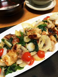新玉たっぷり!鶏もも肉のポン酢バター炒め-レシピのメイン写真