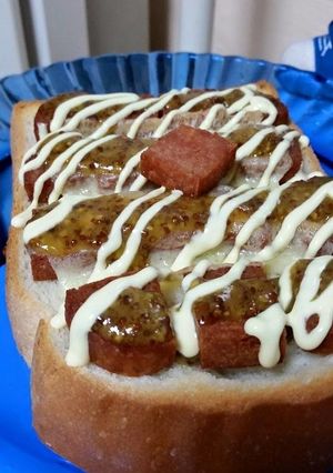 スパムチーズハニーマスタードマヨトースト-レシピのメイン写真
