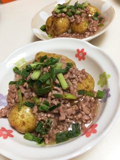 白だしで簡単☆新ジャガのそぼろあんかけ-レシピのメイン写真