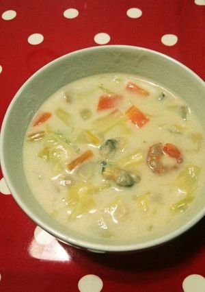 子供大好き♪野菜たっぷりクラムチャウダー-レシピのメイン写真