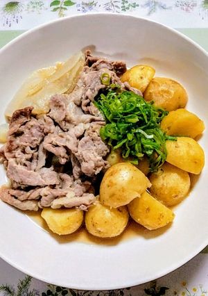 簡単夏の夕飯!居酒屋!豚肉じゃがの煮物-レシピのメイン写真