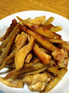 ゴボウと鶏肉の甘辛煮-レシピのメイン写真