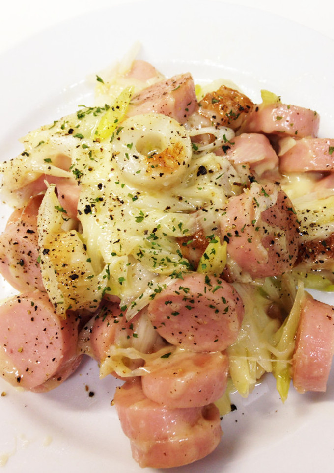残り物で！魚肉ソーセージのチーズ炒め-レシピのメイン写真
