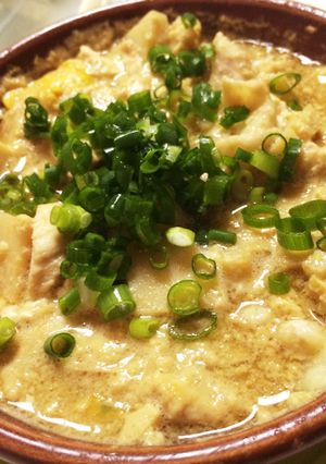 レンジで簡単！鶏肉とタケノコの卵とじ-レシピのメイン写真