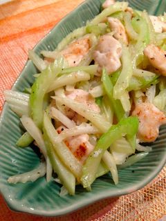 鶏ささみとセロリの炒め物-レシピのメイン写真