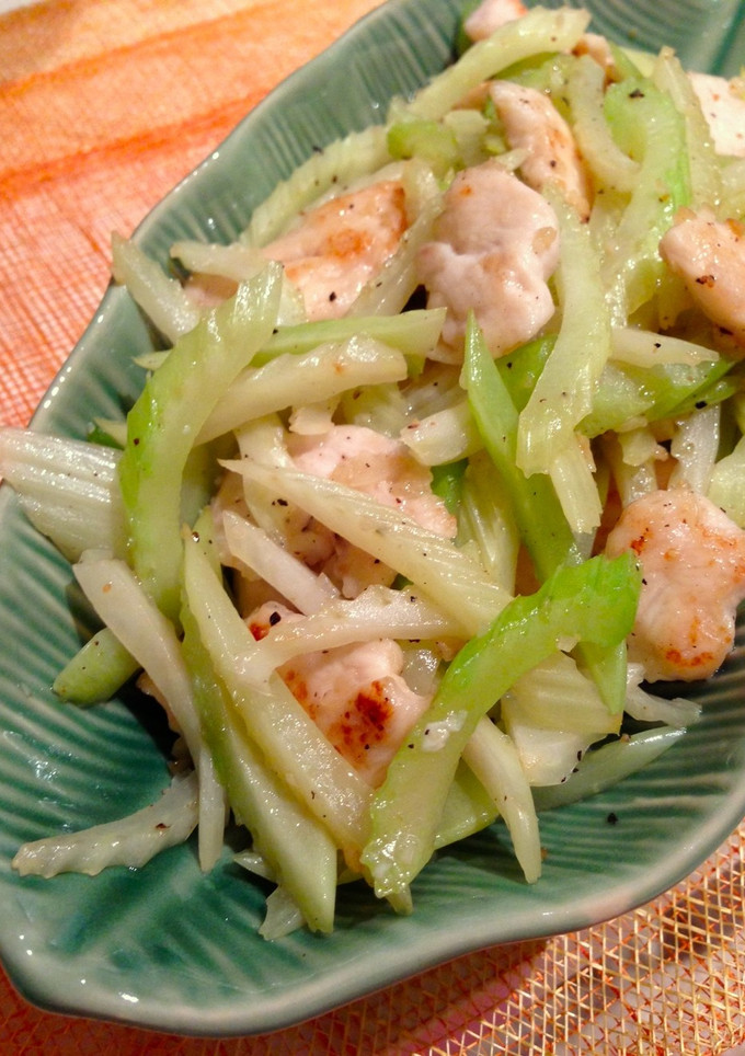 鶏ささみとセロリの炒め物-レシピのメイン写真