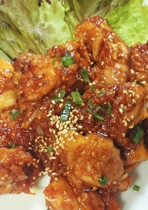 鶏モモ肉 ヤンニョムチキン 揚げない-レシピのメイン写真