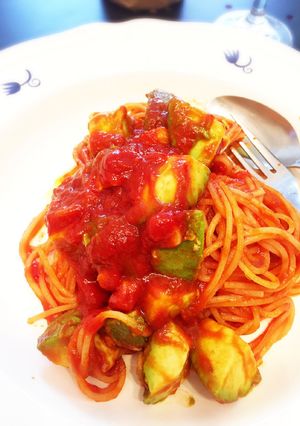 トマトジュースで☆トマトソースパスタ！！-レシピのメイン写真