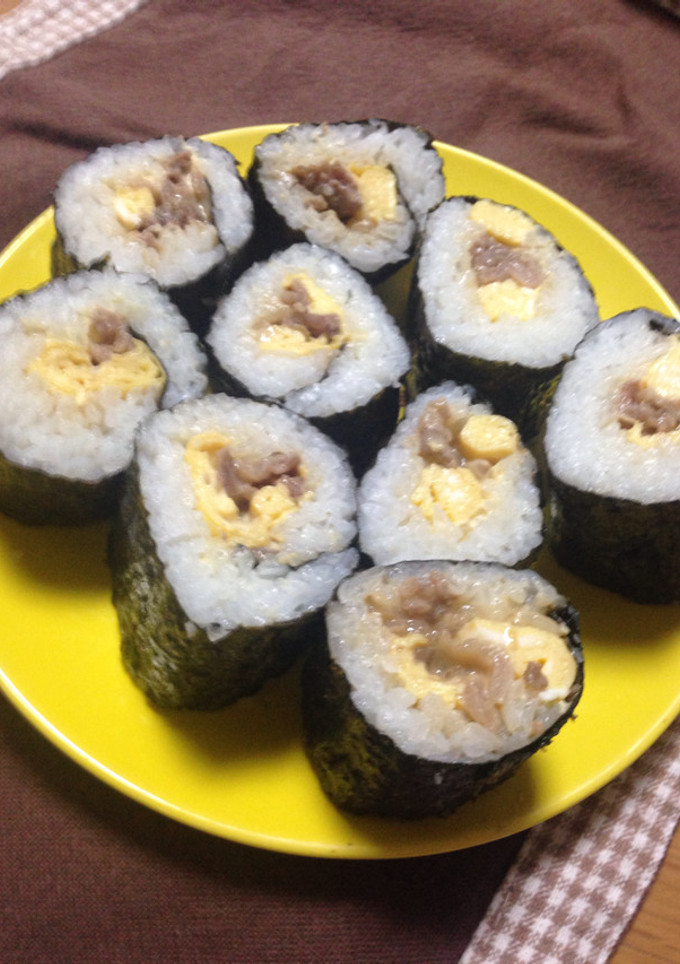夜食に☆豚マヨの巻き寿司-レシピのメイン写真