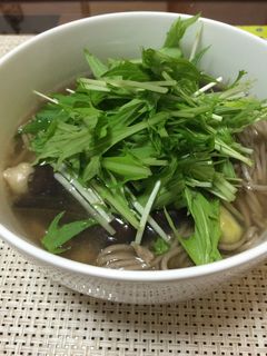 鶏肉となすのそば-レシピのメイン写真