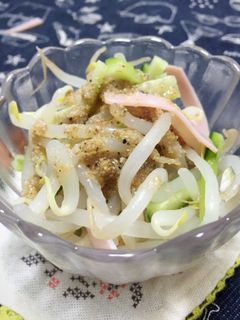 自家製ごまドレ☆もやし胡瓜ハムのサラダ-レシピのメイン写真