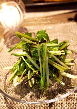 振るだけde激ウマ♡水菜の簡単塩昆布和え-レシピのメイン写真