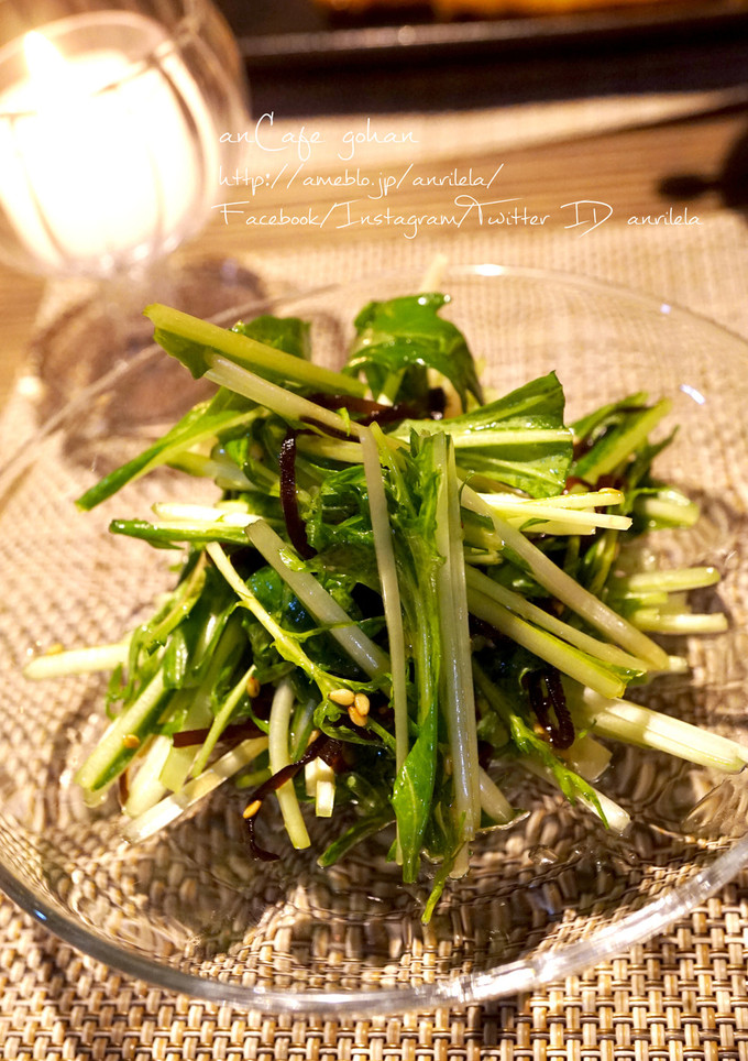 振るだけde激ウマ♡水菜の簡単塩昆布和え-レシピのメイン写真
