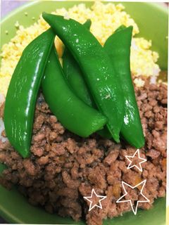 豚挽肉で♪3色そぼろ丼-レシピのメイン写真