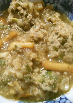 味付きニラ団子の なめこおろし煮-レシピのメイン写真