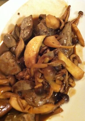 鶏レバーとエリンギのバルサミコ煮込み-レシピのメイン写真