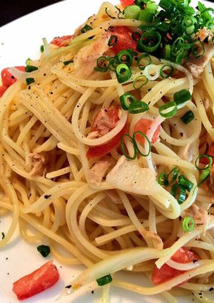 トマトとツナの冷製和風パスタ-レシピのメイン写真