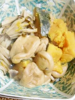 丁字麸・かぼちゃ・しめじの煮物-レシピのメイン写真