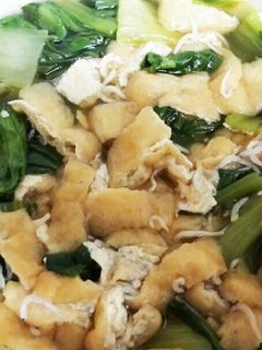 超簡単!!チンゲン菜と油揚げとしらす煮-レシピのメイン写真