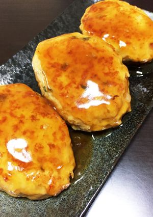 鶏ひき肉のふわふわ和風ハンバーグ-レシピのメイン写真