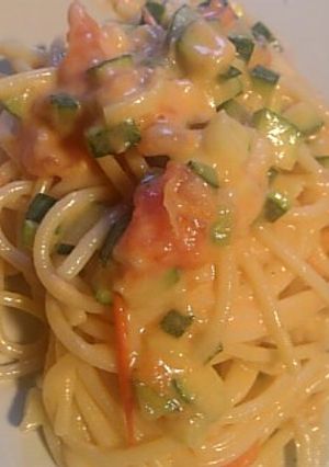 ズッキーニのトマトクリームパスタ☆-レシピのメイン写真
