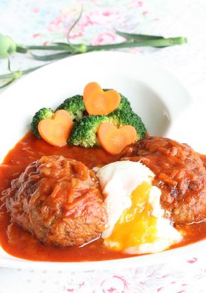 【母の日】煮込みハンバーグ-レシピのメイン写真