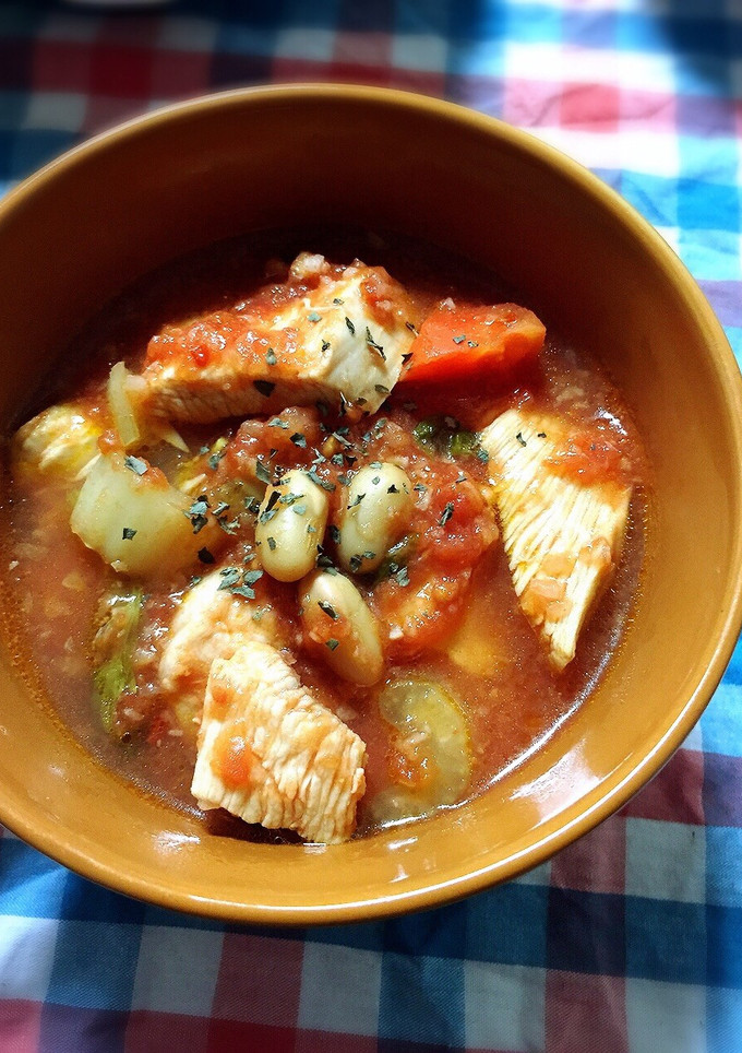 鶏むねと大豆のダイエットトマト煮込み-レシピのメイン写真