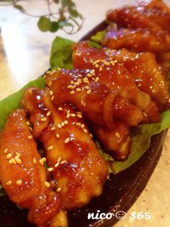 絶妙タレが絡む〜鶏手羽中の甘辛焼き-レシピのメイン写真