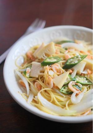 ❀釜揚げ桜エビとタケノコの春パスタ❀-レシピのメイン写真
