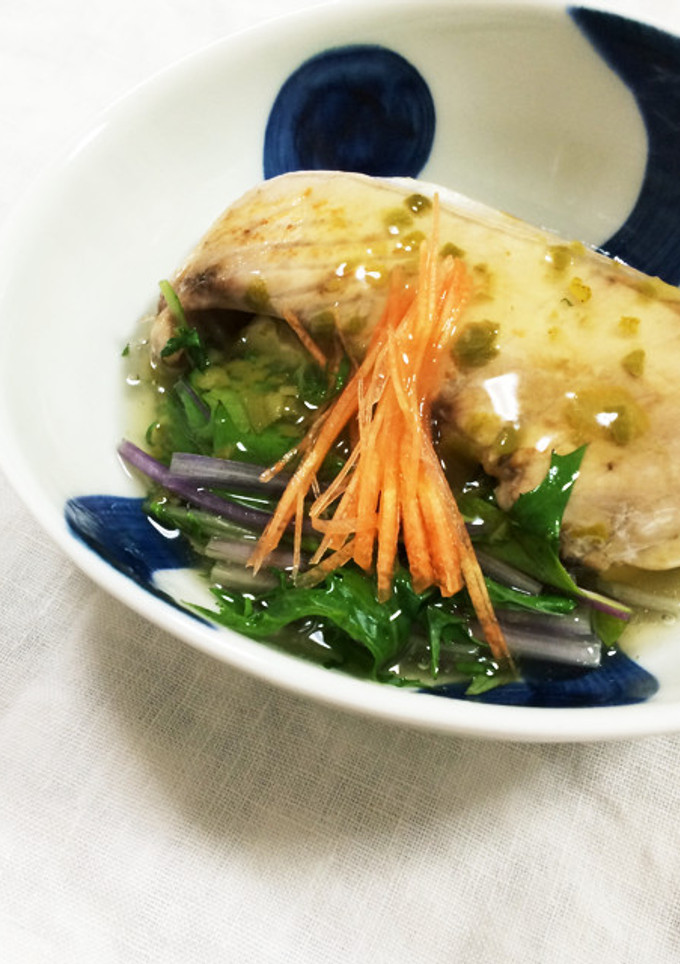 ぶりの蒸し物 柚子胡椒あん-レシピのメイン写真