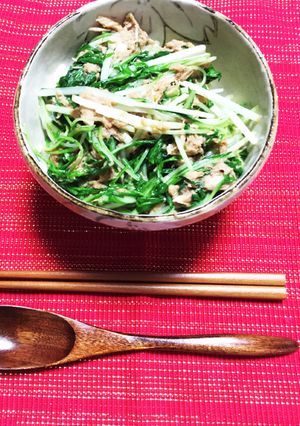 あんにゃのみず菜＆ツナの簡単丼♡-レシピのメイン写真