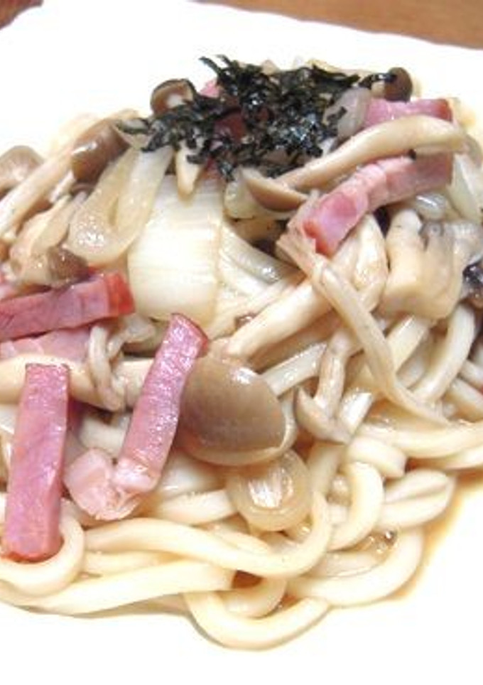 めんつゆで簡単！きのこバター焼きうどん★-レシピのメイン写真