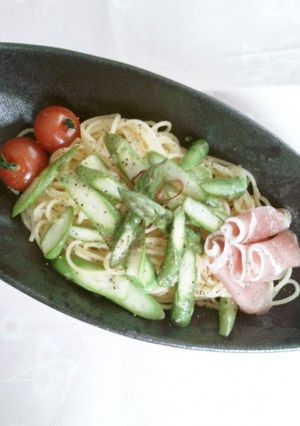アスパラパスタペペロンチーノ♪-レシピのメイン写真