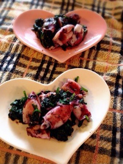 豆イカとほうれん草の炒め物-レシピのメイン写真