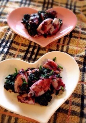 豆イカとほうれん草の炒め物-レシピのメイン写真