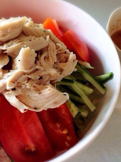 レンジでピリ辛バンバンジー素麺-レシピのメイン写真