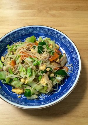 野菜たっぷりヘルシービーフン♫-レシピのメイン写真