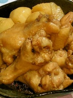 じゃが芋と鶏手羽元の煮付け-レシピのメイン写真