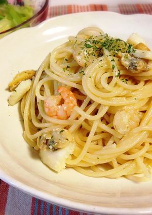 簡単！コクたっぷりのシーフードパスタ！-レシピのメイン写真