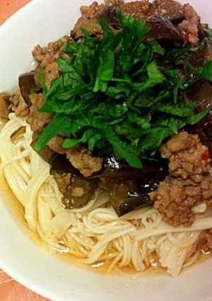 挽肉と茄子のピリ辛素麺-レシピのメイン写真