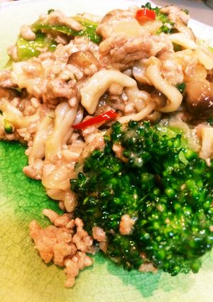 豚ひき肉とブロッコリーのトロ～リ炒め-レシピのメイン写真