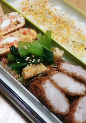 ☆小松菜おひたしカツ☆お弁当0414-レシピのメイン写真