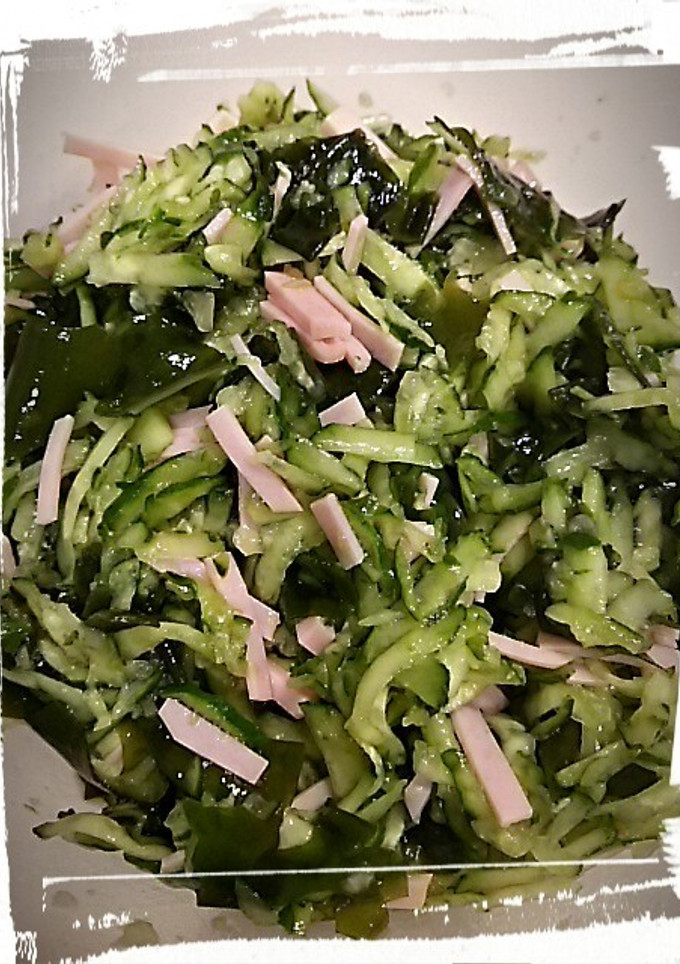 ♪超簡単♪きゅうりとワカメのサラダ-レシピのメイン写真