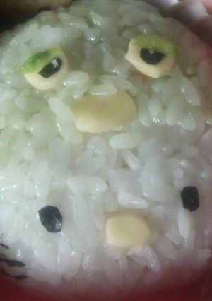 キティ×ガチャピン キャラ弁-レシピのメイン写真