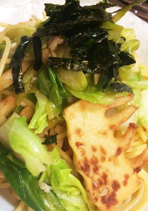 旬！ 春キャベツとタケノコの和風パスタ-レシピのメイン写真